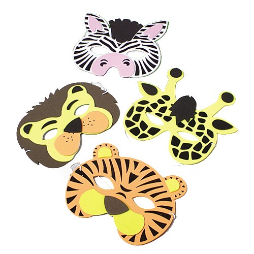 Wild Animal Foam Masks<br>1 dozen